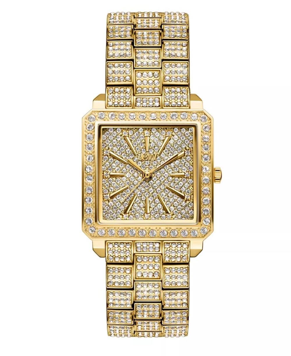 Jbw Women's Cristal 18k Gold-plated Stainless Steel Watch, 28mm Gold